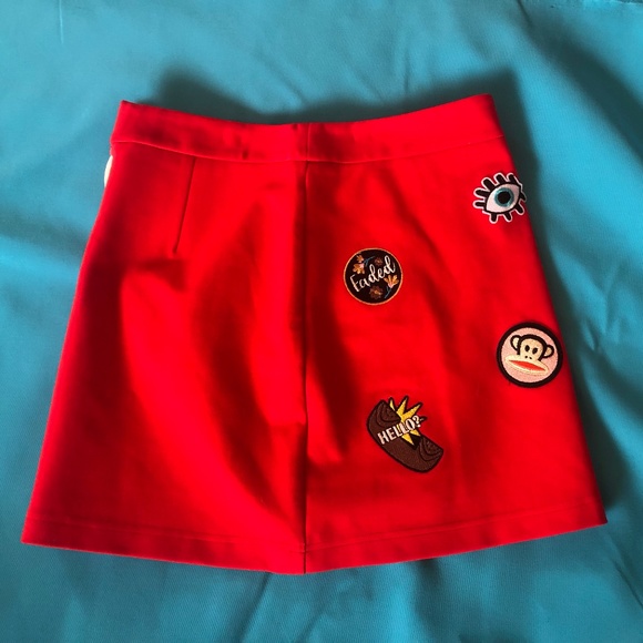 Cherry red Paul Frank Mini-skirt - Picture 3 of 4